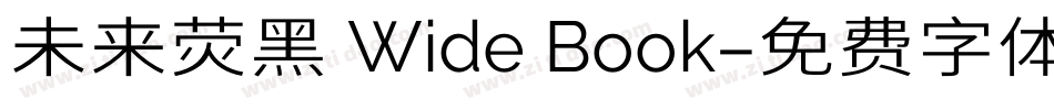未来荧黑 Wide Book字体转换